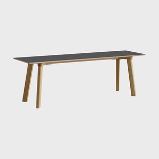 HAY CPH215 Deux 2.0 bank 140 cm Stone grey-gelakt eiken