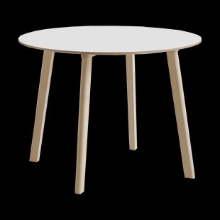 HAY CPH220 Deux 2.0 tafel Ø98 cm Pearl white-onbehandeld beuken