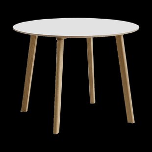 HAY CPH220 Deux 2.0 tafel Ø98 cm Pearl white-gelakt eiken