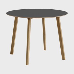 HAY CPH220 Deux 2.0 tafel Ø98 cm Stone grey-gelakt eiken