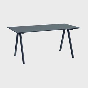 HAY CPH10 2.0 bureau 80x160 cm Smokey blue linoleum-Deep blue