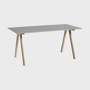 HAY CPH10 2.0 bureau 80x160 cm Grey linoleum-gelakt eiken