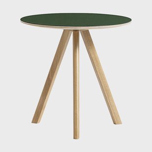 HAY CPH20 2.0 salontafel Ø50 cm Green linoleum-gelakt eiken