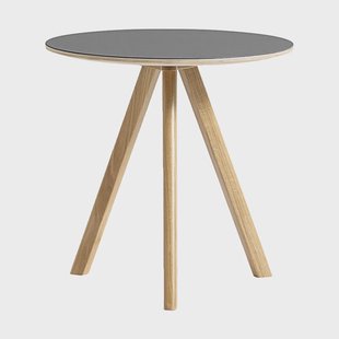 HAY CPH20 2.0 salontafel Ø50 cm Grey linoleum-gelakt eiken