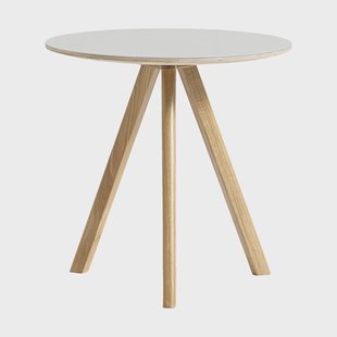 HAY CPH20 2.0 salontafel Ø50 cm Off white linoleum-gelakt eiken