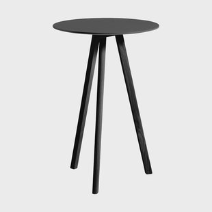 HAY CPH20 2.0 bartafel Ø70 cm Black linoleum-gelakt eiken