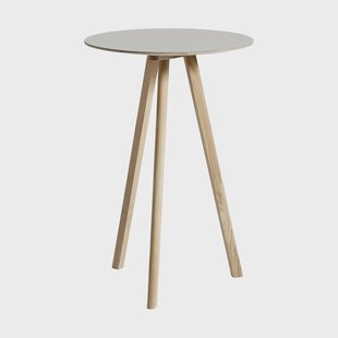HAY CPH20 2.0 bartafel Ø70 cm Off white linoleum-gelakt eiken