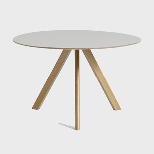 HAY CPH20 2.0 eettafel Ø120 cm Off white linoleum-gelakt eiken