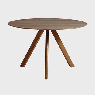 HAY CPH20 2.0 eettafel Ø120 cm Gelakt walnoot
