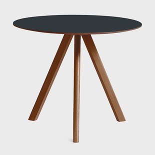 HAY CPH20 2.0 eettafel Ø90 cm Black laminate-walnoot