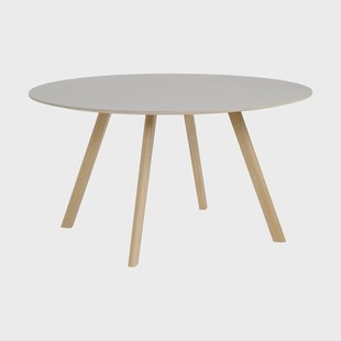 HAY CPH25 2.0 eettafel Ø140 cm Off white linoleum-gelakt eiken
