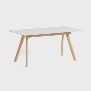 HAY CPH30 2.0 uitschuifbare eettafel 80x160 cm Off white linoleum-gelakt eiken