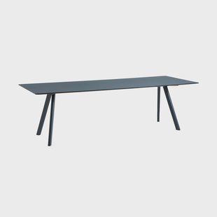 HAY CPH30 2.0 eettafel 90x250 cm Smokey blue linoleum-Deep blue