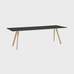 HAY CPH30 2.0 eettafel 90x250 cm Black linoleum-gelakt eiken