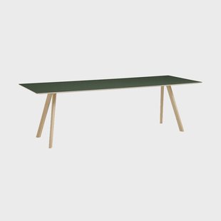 HAY CPH30 2.0 eettafel 90x250 cm Green linoleum-gelakt eiken
