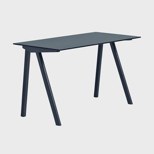 HAY CPH90 2.0 bureau 65x130 cm Smokey blue linoleum-Deep blue