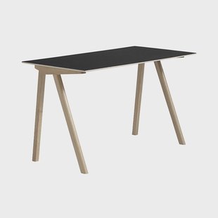 HAY CPH90 2.0 bureau 65x130 cm Black linoleum-gelakt eiken