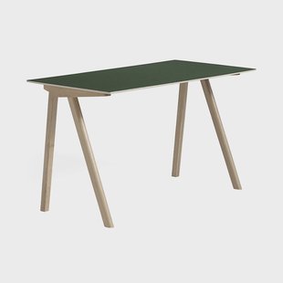 HAY CPH90 2.0 bureau 65x130 cm Green linoleum-gelakt eiken