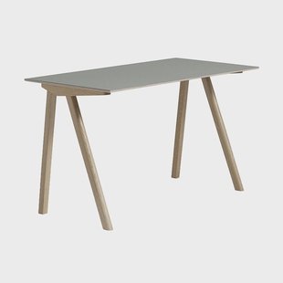 HAY CPH90 2.0 bureau 65x130 cm Grey linoleum-gelakt eiken