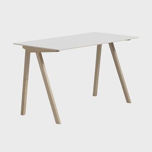 HAY CPH90 2.0 bureau 65x130 cm White laminate-gelakt eiken
