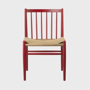 FDB Møbler J80 stoel Ruby red beuken-paper cord