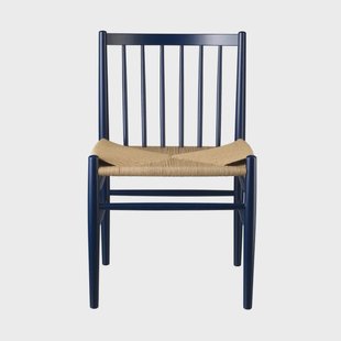 FDB Møbler J80 stoel Steel blue beuken-paper cord