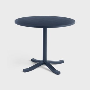 HAY Pastis Table eettafel Ø90 Steel blue lacquered ash