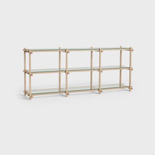 HAY Woody plank Eiken-helder glas, laag