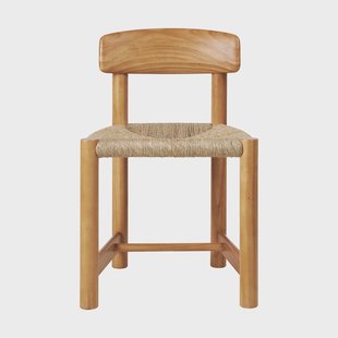 GUBI Daumiller Side Chair stoel Natural Rush-golden pine