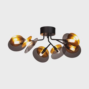By Rydéns Turno plafondlamp Ø66 cm Mat zwart-goud