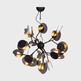 By Rydéns Turno hanglamp Ø80 cm Mat zwart-goud