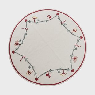 Bloomingville Yule kerstboomkleed Ø110 cm Rood