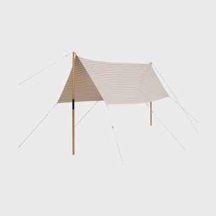 HAY Outdoor Market zonbescherming Beige-rood, 200×240 cm