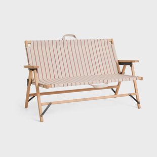 HAY Outdoor Market klapbank Beige-rood, 2-zits