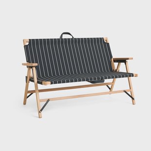 HAY Outdoor Market klapbank Zwart-beige, 2-zits