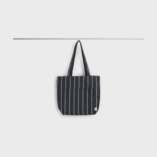HAY Outdoor Market stoffen tas Zwart-beige, medium