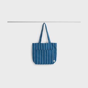 HAY Outdoor Market stoffen tas Blauw-beige, medium