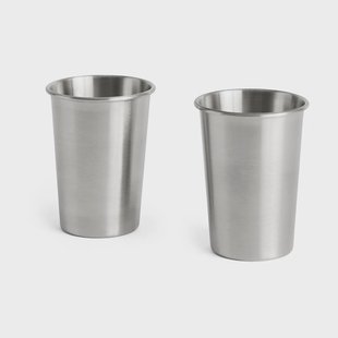 HAY Outdoor Market mok Roestvrij staal, 400 ml, 2-pack