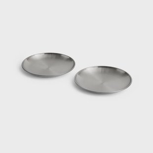 HAY Outdoor Market bord Roestvrij staal, Ø20 cm, 2-pack