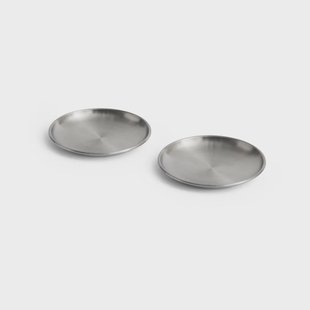 HAY Outdoor Market bord Roestvrij staal, Ø13,5 cm, 2-pack
