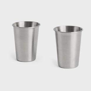 HAY Outdoor Market mok Roestvrij staal, 350 ml, 2-pack