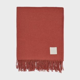 Scandi Living Loom katoenen plaid 125x170 cm Rust