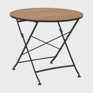 Brafab Brewer eettafel Zwart-teak, Ø85 cm