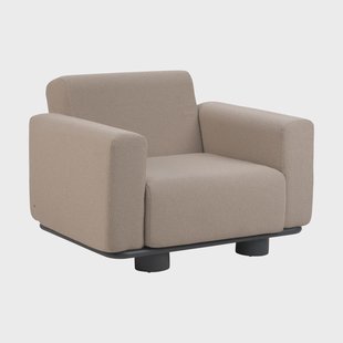 Brafab Bolster fauteuil Antraciet-teddy beige