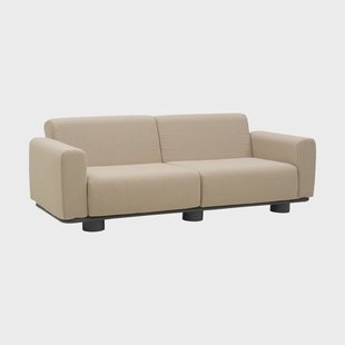 Brafab Bolster bank Antraciet-teddy beige, 2,5-zits