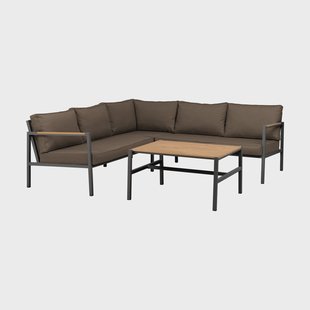 Brafab Cap bankstel Antraciet-bruin, 5-zits