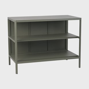Brafab Kelia buitenkeuken bank met planken Nordic green, 121x91x64 cm