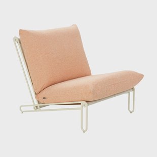 Brafab Blixt loungestoel Pearl white-teddy orange