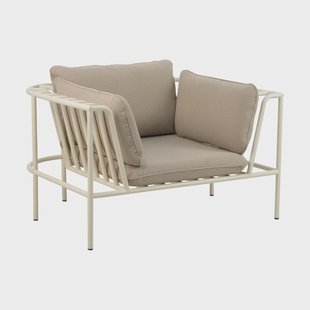 Brafab Collier fauteuil Pearl white-teddy beige