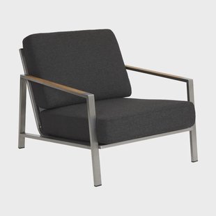 Brafab Naos fauteuil Roestvrij staal-nearly black